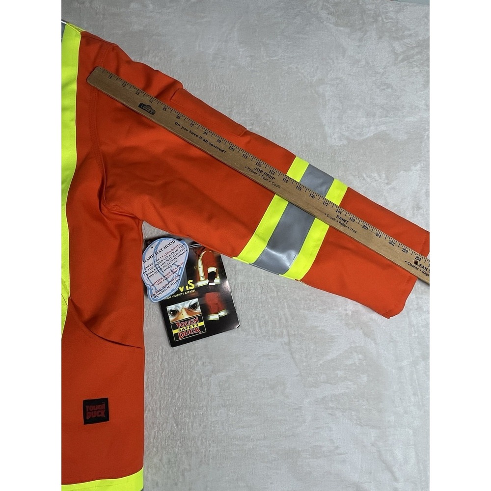 Tough Duck Mens Med Extreme Coat S117471 & Bibs S75471 Hi-Vis 4-In-1 Safety NWT - Picture 8 of 11